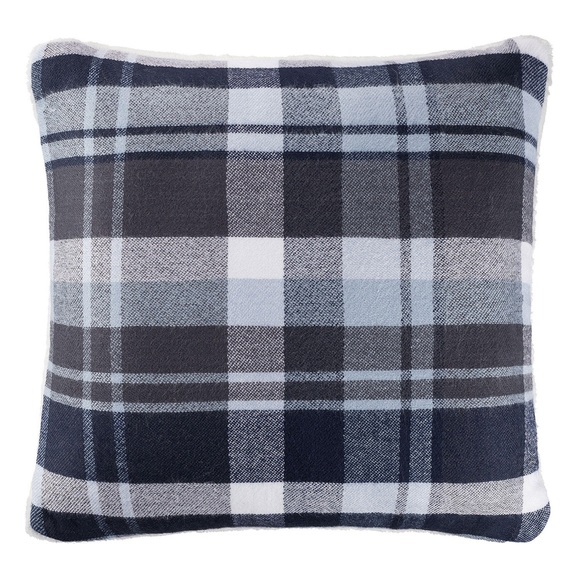 NWOT Member's Mark Plaid Faux Fur Decorative Pillow 20" x 20" - Picture 6 of 10